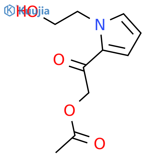 2-(acetyloxy)-1-[1-(2-hydroxyethyl)-1H-pyrrol-2-yl]-Ethanone structure