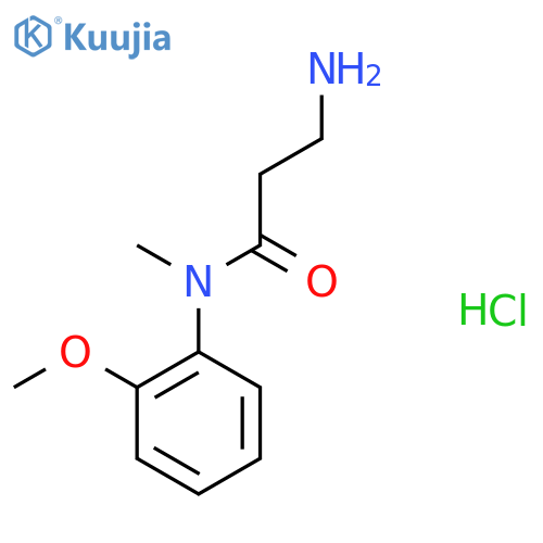 3-amino-N-(2-methoxyphenyl)-N-methylpropanamide hydrochloride structure