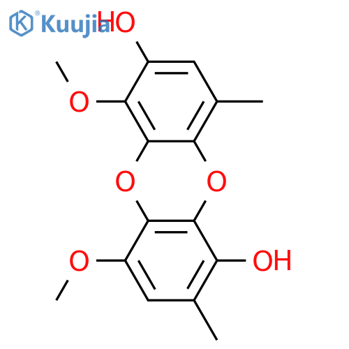 4,7-Dimethyldibenzo[b,e][1,4]dioxin-1,2,6,9-tetrol; 1,9-Di-Me ether structure