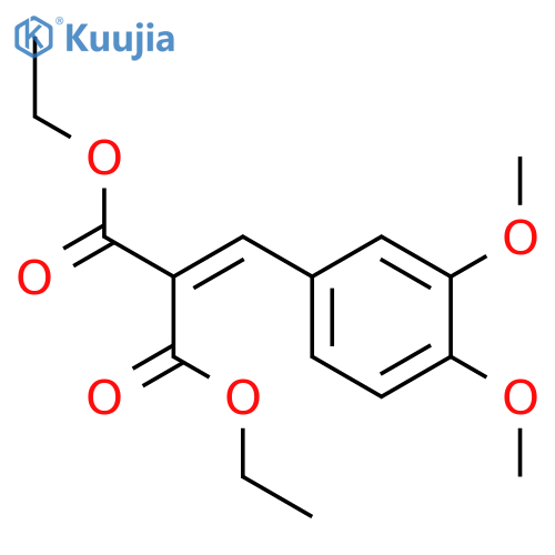 Propanedioic acid,2-[(3,4-dimethoxyphenyl)methylene]-, 1,3-diethyl ester structure