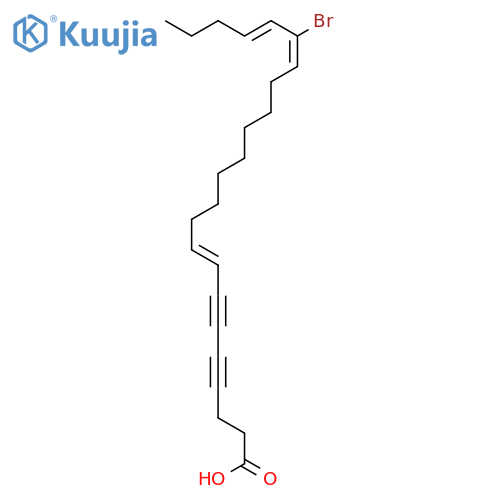 8,17,19-Tricosatriene-4,6-diynoicacid, 18-bromo-, (8E,17E,19E)- structure