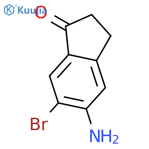 5-amino-6-bromo-2,3-dihydro-1H-inden-1-one structure