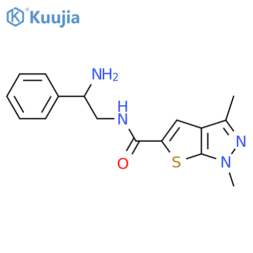 N-(2-amino-2-phenylethyl)-1,3-dimethyl-1H-thieno2,3-cpyrazole-5-carboxamide structure