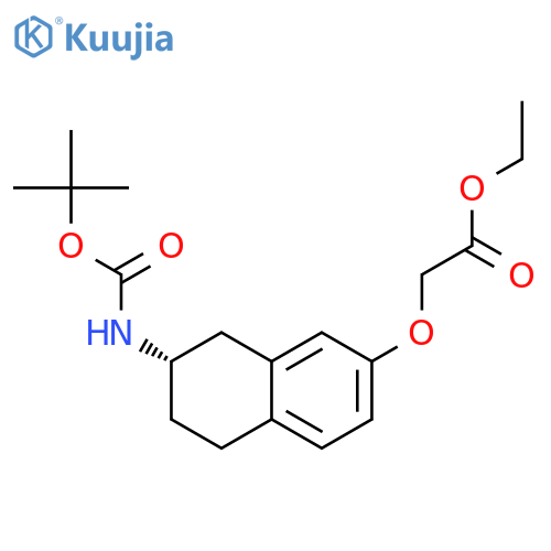 (S)-Ethyl 2-((7-((tert-Butoxycarbonyl)amino)-5,6,7,8-tetrahydronaphthalen-2-yl)oxy)acetate structure