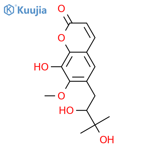 7,8-Dihydroxy-6-(3-methyl-2-butenyl)-2H-1-benzopyran-2-one; 2',3'-Dihydro, 2'ξ,3'-dihydroxy, 7-Me ether structure