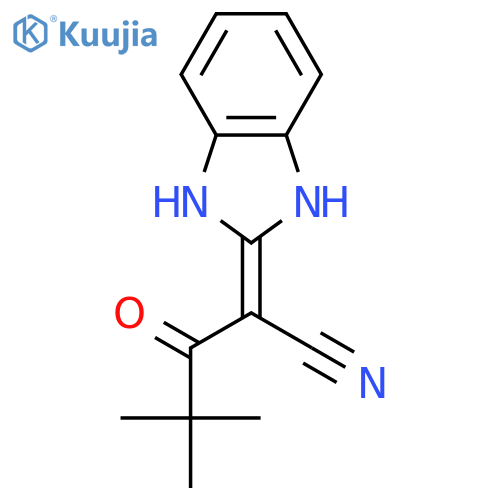 Pentanenitrile,2-(1,3-dihydro-2H-benzimidazol-2-ylidene)-4,4-dimethyl-3-oxo- structure