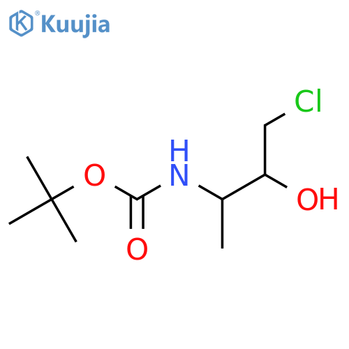 Tert-butyl N-(4-chloro-3-hydroxybutan-2-yl)carbamate structure