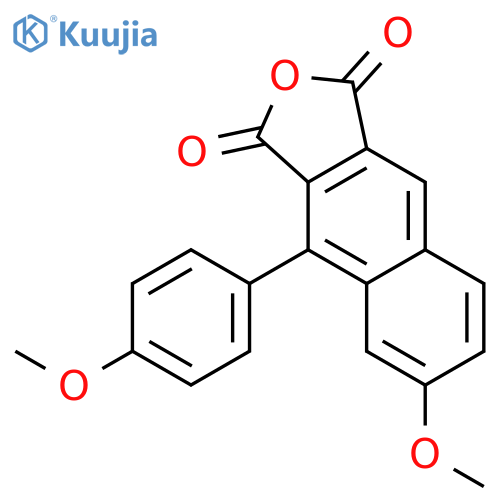 Naphtho[2,3-c]furan-1,3-dione, 6-methoxy-4-(4-methoxyphenyl)- structure