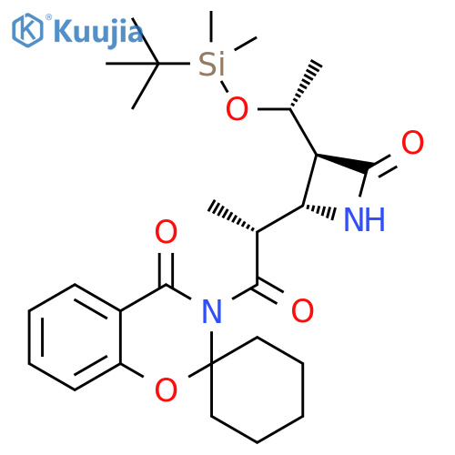 Spiro[2H-1,3-benzoxazine-2,1'-cyclohexan]-4(3H)-one, 3-[(2R)-2-[(2R,3S)-3-[(1R)-1-[[(1,1-dimethylethyl)dimethylsilyl]oxy]ethyl]-4-oxo-2-azetidinyl]-1-oxopropyl]- structure