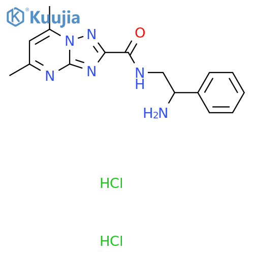 N-(2-amino-2-phenylethyl)-5,7-dimethyl-1,2,4triazolo1,5-apyrimidine-2-carboxamide dihydrochloride structure