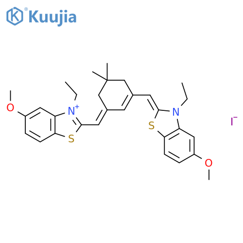 Benzothiazolium,3-ethyl-2-[[3-[(3-ethyl-5-methoxy-2(3H)-benzothiazolylidene)methyl]-5,5-dimethyl-2-cyclohexen-1-ylidene]methyl]-5-methoxy-,iodide (1:1) structure