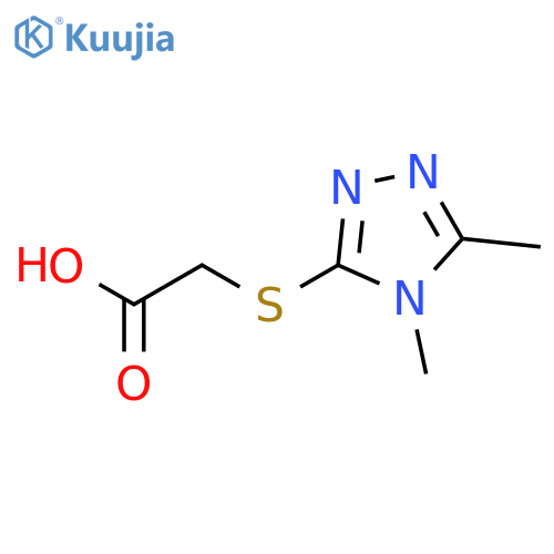 Acetic acid, [(4,5-dimethyl-4H-1,2,4-triazol-3-yl)thio]- structure
