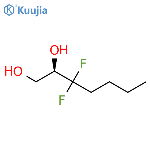 1,2-Heptanediol,3,3-difluoro-, (R)- (9CI) structure
