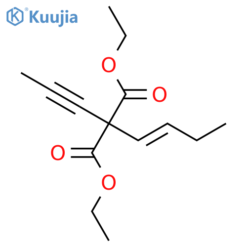 Propanedioic acid, (2E)-2-butenyl-2-propynyl-, diethyl ester structure