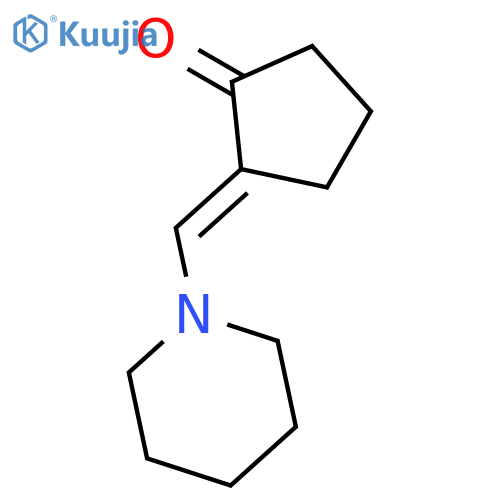 Cyclopentanone, 2-(1-piperidinylmethylene)- structure