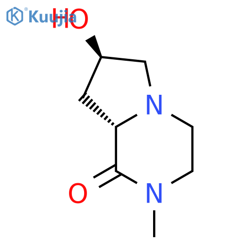 Pyrrolo[1,2-a]pyrazin-1(2H)-one,hexahydro-7-hydroxy-2-methyl-, (7R-cis)- (9CI) structure