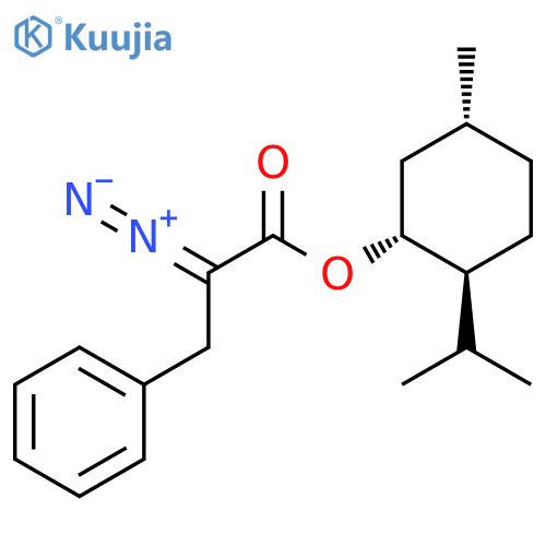 (1R,2S,5R)-5-Methyl-2-(1-methylethyl)cyclohexyl α-diazobenzenepropanoate structure