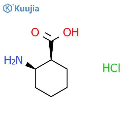 (1S,2R)-2-aminocyclohexanecarboxylic acid;hydrochloride structure
