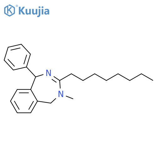 1H-2,4-Benzodiazepine, 4,5-dihydro-4-methyl-3-octyl-1-phenyl- structure