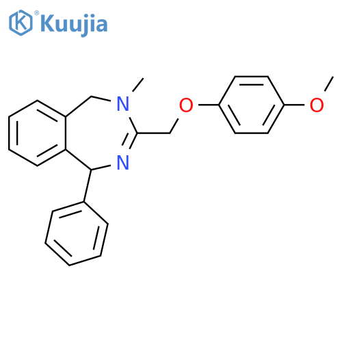 1H-2,4-Benzodiazepine, 4,5-dihydro-3-[(4-methoxyphenoxy)methyl]-4-methyl-1-phenyl- structure