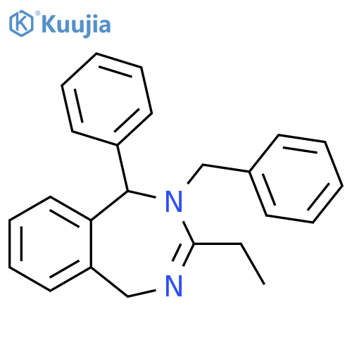 1H-2,4-Benzodiazepine, 3-ethyl-2,5-dihydro-1-phenyl-2-(phenylmethyl)- structure