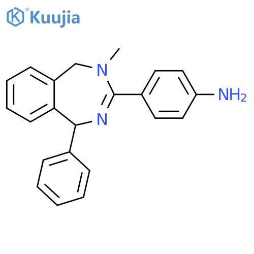 Benzenamine,4-(4,5-dihydro-4-methyl-1-phenyl-1H-2,4-benzodiazepin-3-yl)- structure