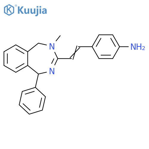 Benzenamine,4-[2-(4,5-dihydro-4-methyl-1-phenyl-1H-2,4-benzodiazepin-3-yl)ethenyl]- structure