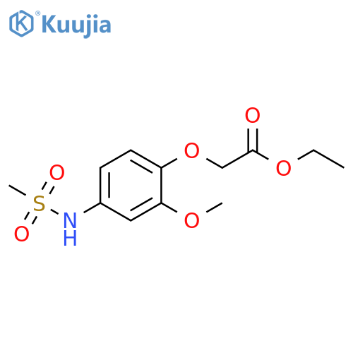 Acetic acid, [2-methoxy-4-[(methylsulfonyl)amino]phenoxy]-, ethyl ester structure