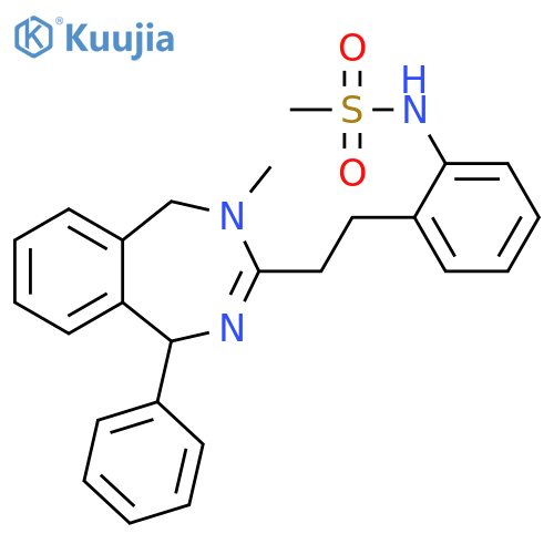 Methanesulfonamide,N-[2-[2-(4,5-dihydro-4-methyl-1-phenyl-1H-2,4-benzodiazepin-3-yl)ethyl]phenyl]- structure