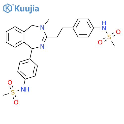 Methanesulfonamide,N-[4-[2-[4,5-dihydro-4-methyl-1-[4-[(methylsulfonyl)amino]phenyl]-1H-2,4-benzodiazepin-3-yl]ethyl]phenyl]- structure