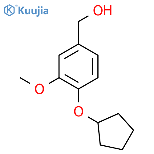 Benzenemethanol, 4-(cyclopentyloxy)-3-methoxy- structure