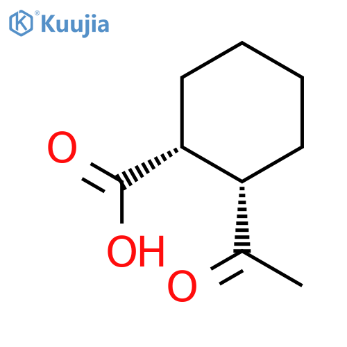 Cyclohexanecarboxylicacid, 2-acetyl-, (1R,2S)-rel- structure