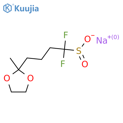 Sodium 1,1-difluoro-4-(2-methyl-1,3-dioxolan-2-yl)butane-1-sulfinate structure