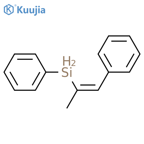 Benzene, [[(1E)-1-methyl-2-phenylethenyl]silyl]- structure
