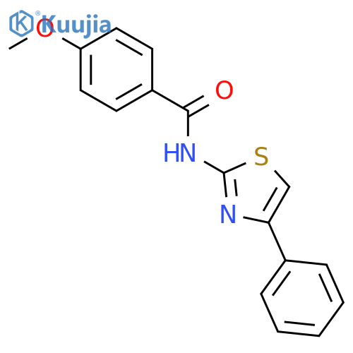 4-methoxy-N-[(2Z)-4-phenyl-2,3-dihydro-1,3-thiazol-2-ylidene]benzamide structure