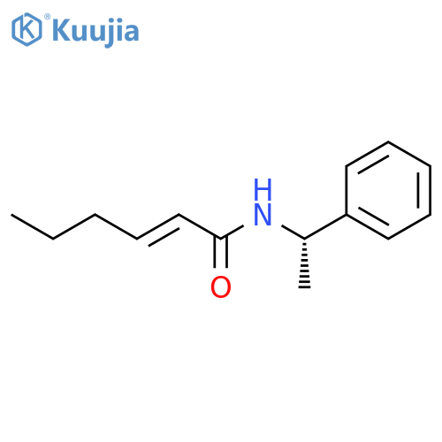 2-Hexenamide, N-[(1S)-1-phenylethyl]-, (2E)- structure