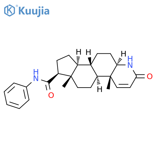 3-Oxo-N-phenyl-4-aza-5α-androst-1-ene-17β-carboxamide structure