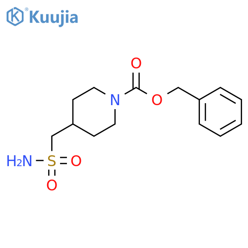Benzyl 4-(sulfamoylmethyl)piperidine-1-carboxylate structure