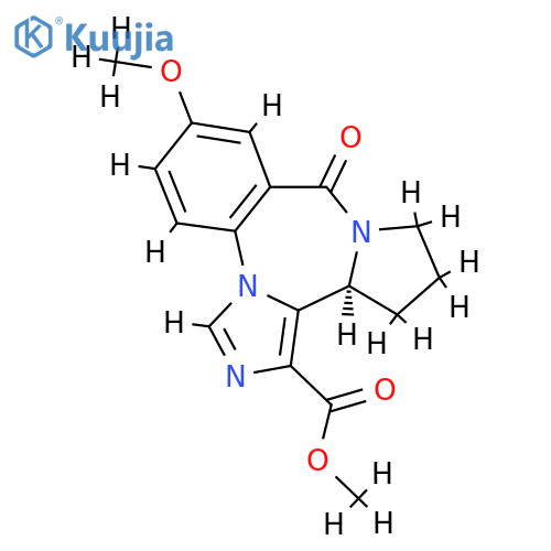 Methyl Tetrahydro-7-methoxy-9-oxo-imidazo1,5-apyrrolo2,1-c1,4benzodiazepine-1-carboxylate structure