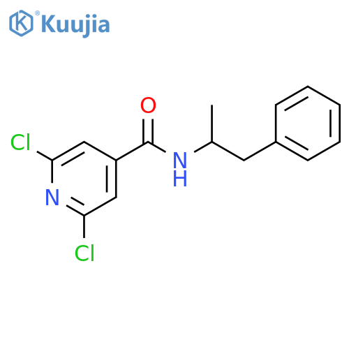 4-Pyridinecarboxamide, 2,6-dichloro-N-(1-methyl-2-phenylethyl)- structure