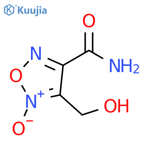 1,2,5-Oxadiazole-3-carboxamide, 4-(hydroxymethyl)-, 5-oxide (9CI) structure