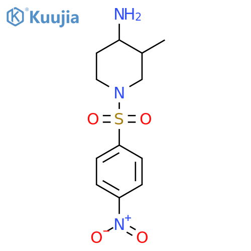 3-methyl-1-(4-nitrobenzenesulfonyl)piperidin-4-amine hydrochloride structure