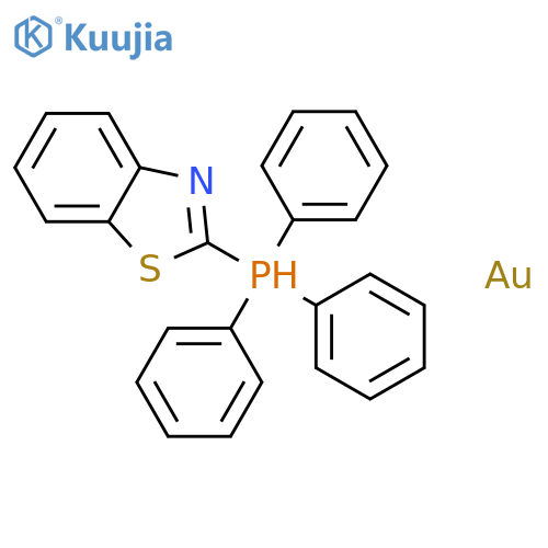 Gold, (2-benzothiazolyl)(triphenylphosphine)- structure
