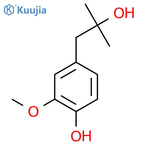 4-(2-hydroxy-2-methylpropyl)-2-methoxyphenol structure