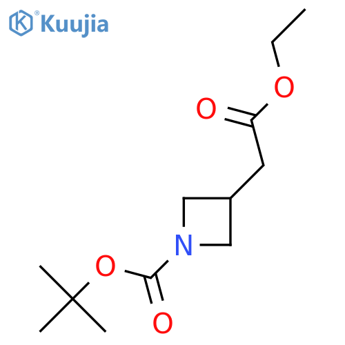 Tert-butyl 3-(2-ethoxy-2-oxoethyl)azetidine-1-carboxylate structure