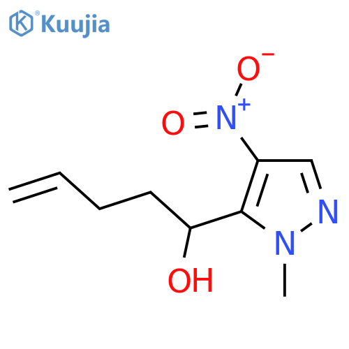 1-(1-Methyl-4-nitro-1H-pyrazol-5-yl)pent-4-en-1-ol structure