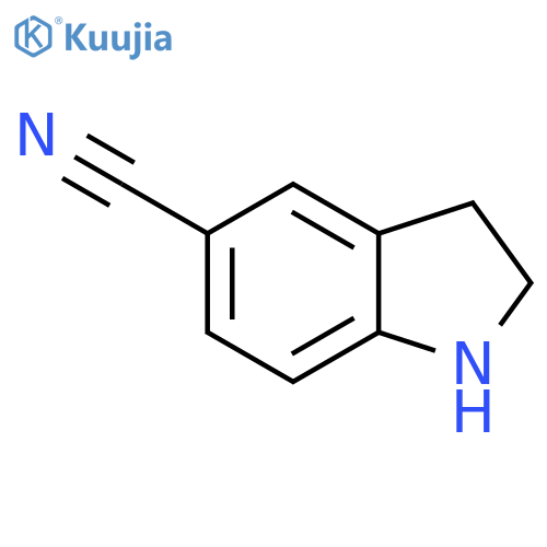 2,3-dihydro-1H-indole-5-carbonitrile structure
