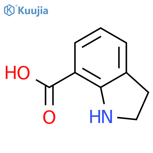 2,3-dihydro-1H-indole-7-carboxylic acid structure
