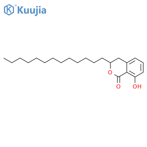(3R)-(-)-8-hydroxy-3-tridecyl-3,4-dihydroisocoumarin structure