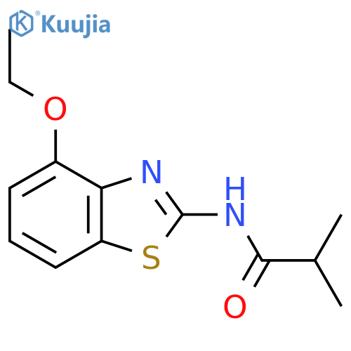 N-(4-ethoxy-1,3-benzothiazol-2-yl)-2-methylpropanamide structure